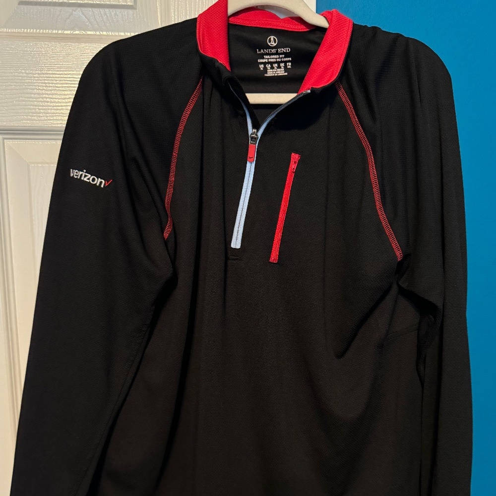 Verizon Wireless Employee Zip Up Pullover Jacket Lands' End Adult Extra Large
